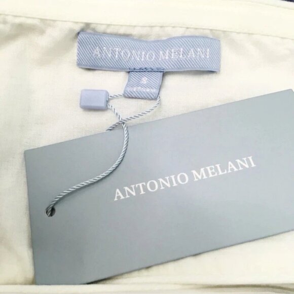 NEW Antonio Melani Cut Out Top Midi Dress Sz S Blue Porcelain Fairy Whimsy - Picture 12 of 16